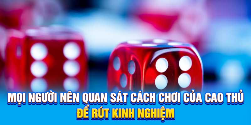 Quan sát cách chơi của cao thủ để rút kinh nghiệm
